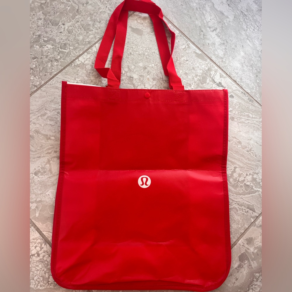 Lululemon Large Red Shopper Tote Bag